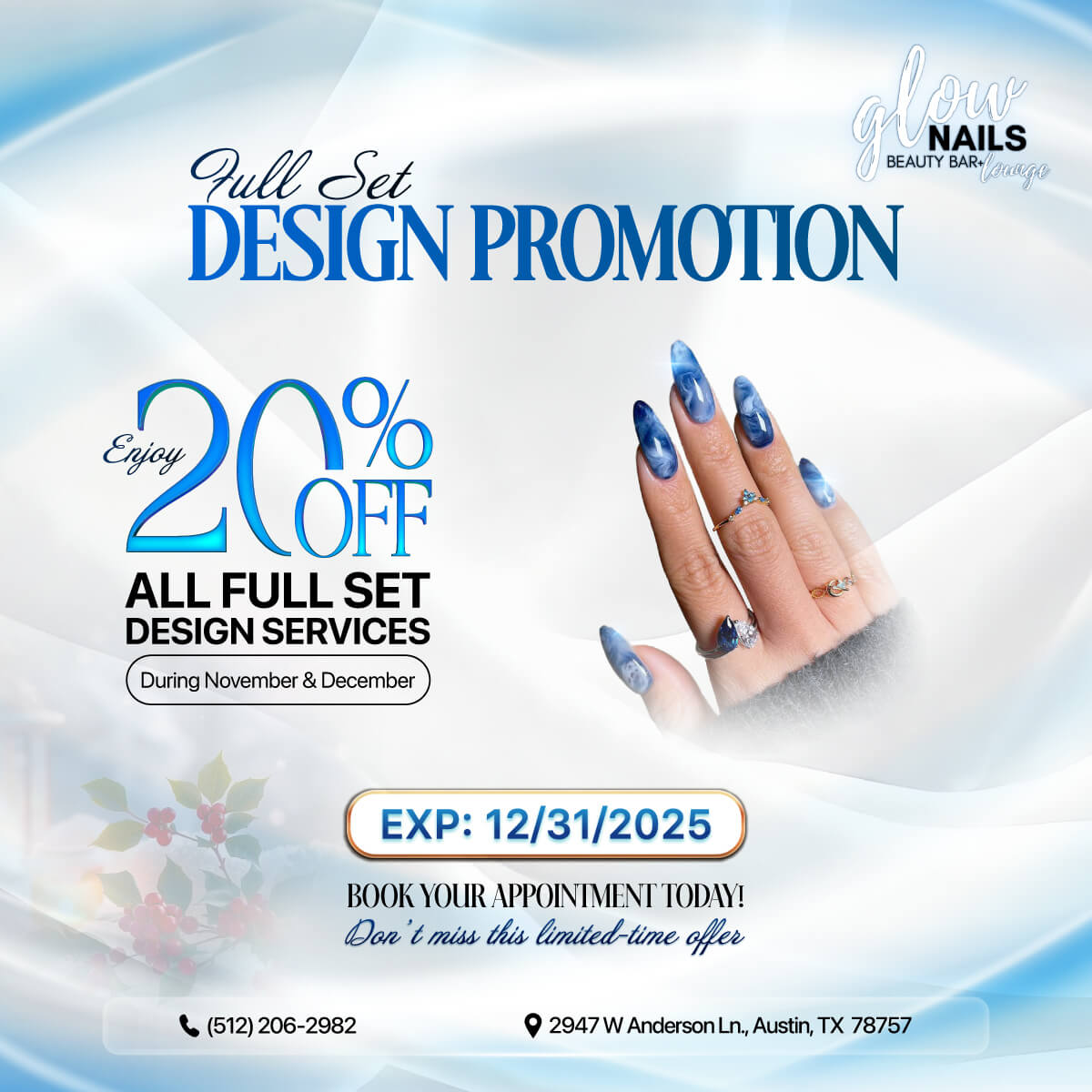 🌟 GLOW NAILS BEAUTY BAR + LOUNGE + Promotion 🌟